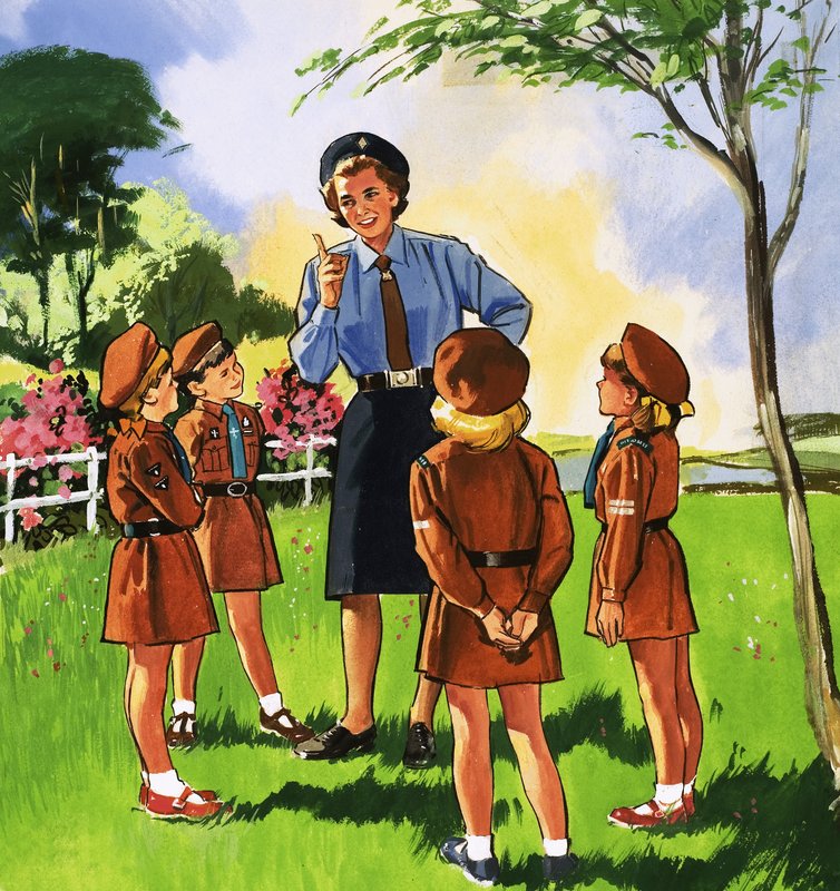 Brown Owl i jej opakowanie Brownie autorstwa English School