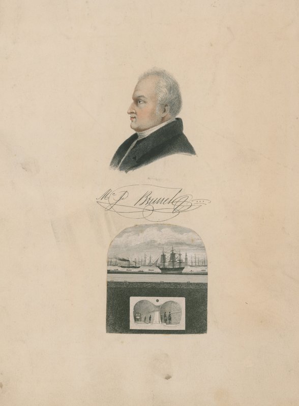 Brunel i odcinek tunelu Tamizy autorstwa English School