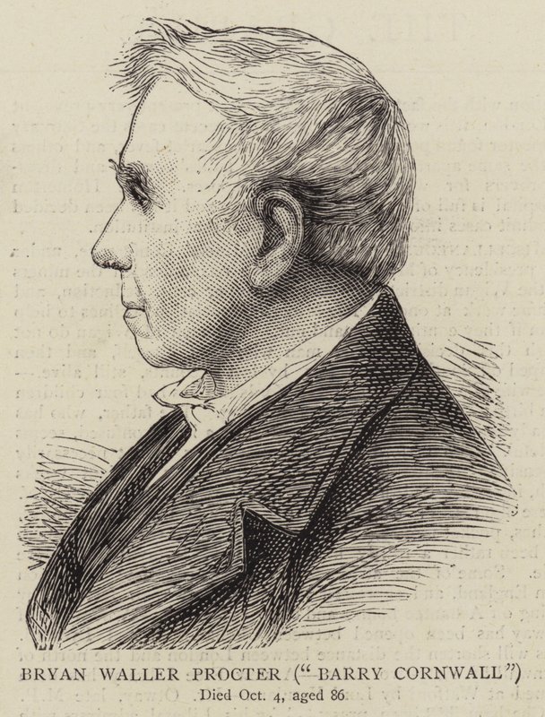 Bryan Waller Procter, "Barry Cornwall" (rycina) autorstwa English School
