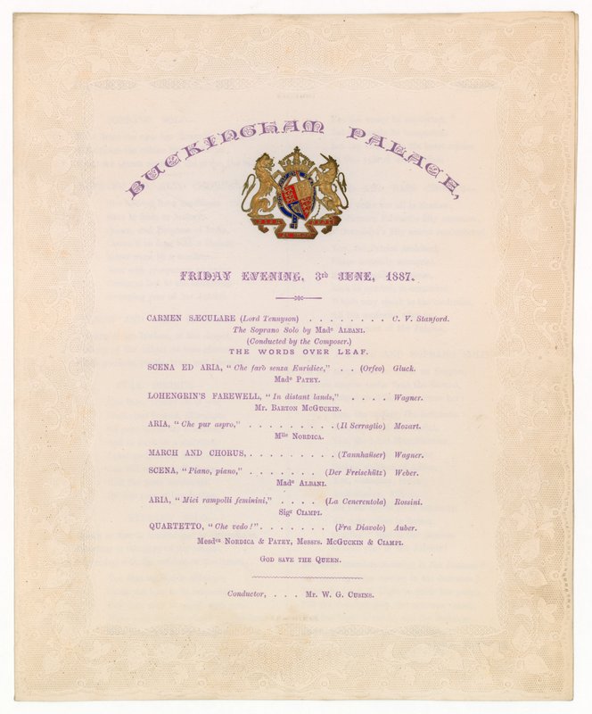 Koncert w Pałacu Buckingham, 3 czerwca 1887 autorstwa English School