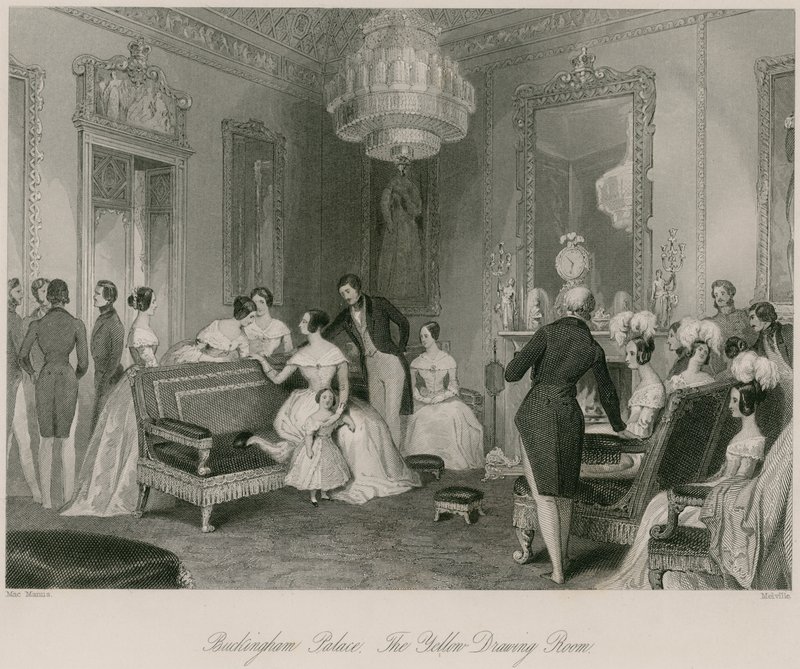 Pałac Buckingham, Żółty Salon autorstwa English School