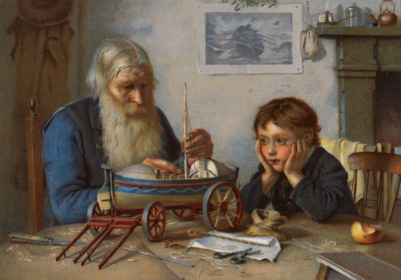 Budowa łodzi ratunkowej (kolor lito) autorstwa English School