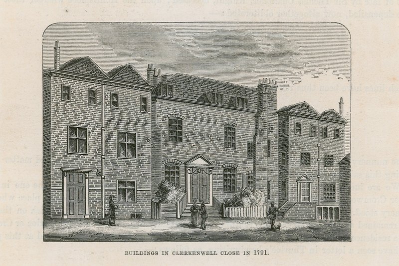 Budynki w Clerkenwell Zamknij w 1791 r. autorstwa English School