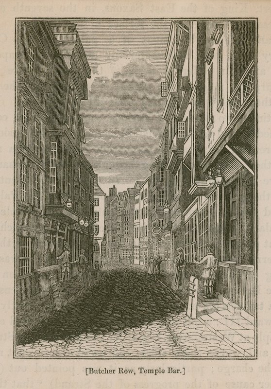 Butcher Row w Temple Bar na Strand autorstwa English School