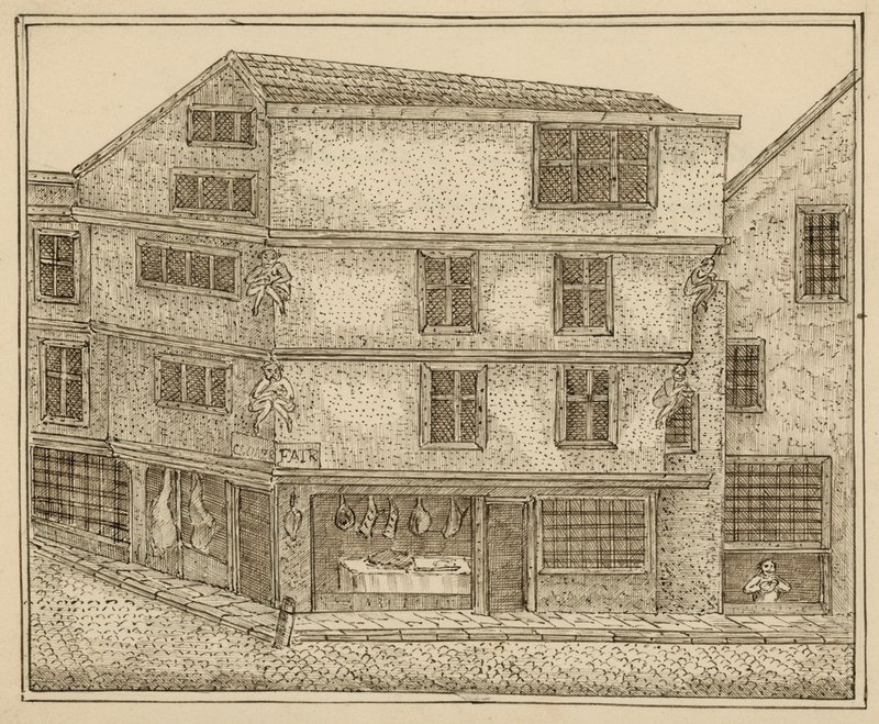 Rzeźnik w Smithfield autorstwa English School