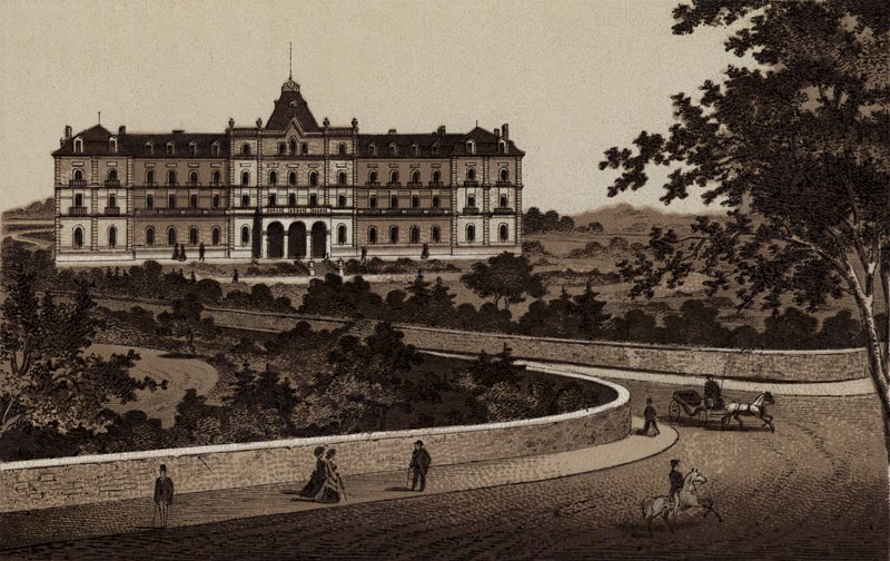 Buxton: The Palace Hotel (lito) autorstwa English School