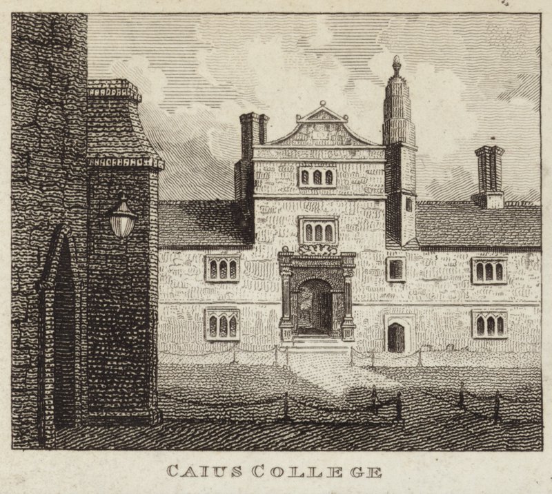 Caius College, część Uniwersytetu Cambridge autorstwa English School