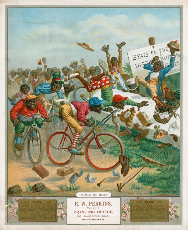 Kalendarz na rok 1898. Rowerzyści autorstwa English School