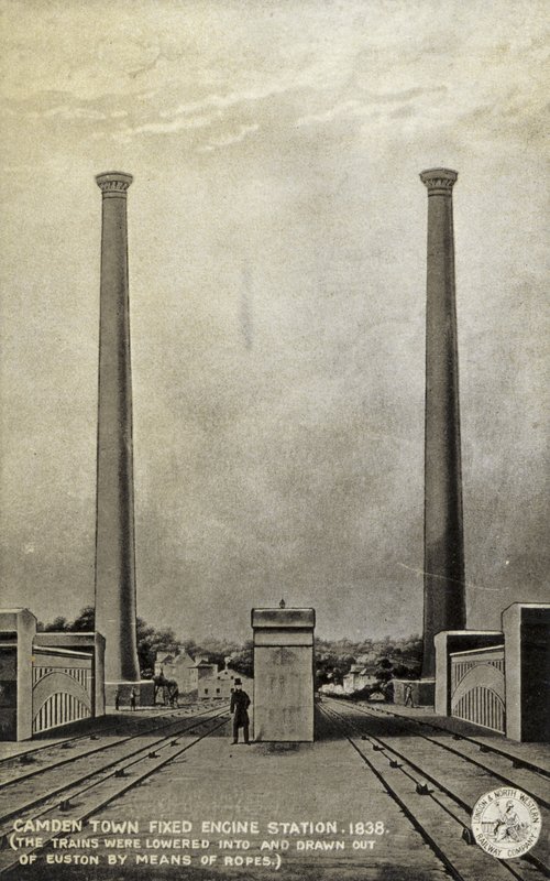 Stała stacja silnika Camden Town, 1838 r autorstwa English School