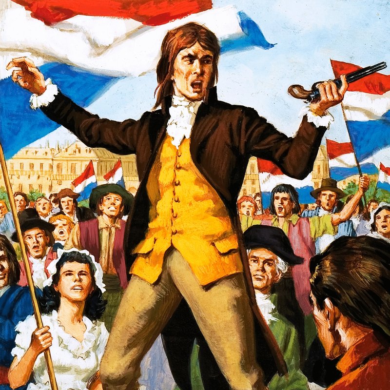 Camille Desmoulins wzywająca „Do broni” autorstwa English School