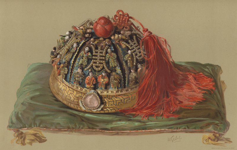 Czapka cesarza Chin (chromolitho) autorstwa English School