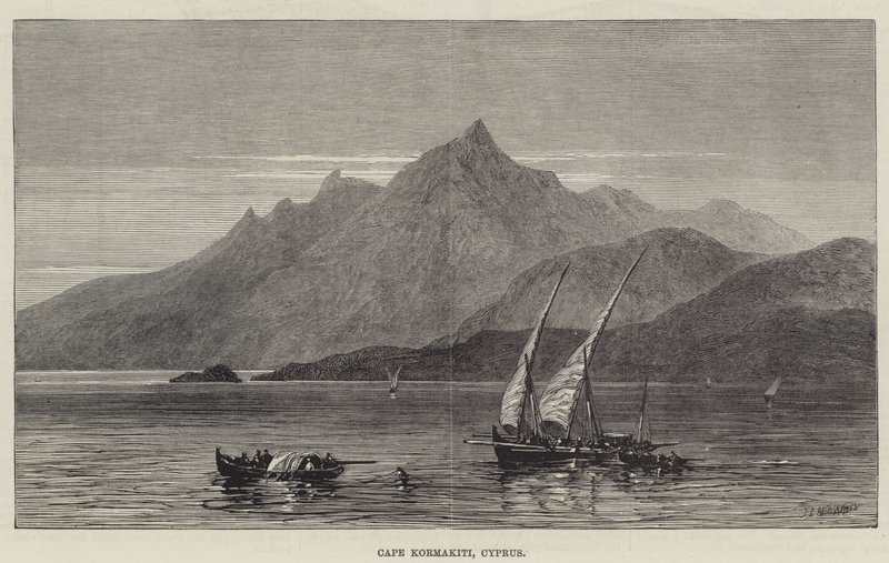 Cape Kormakiti, Cypr (grafika) autorstwa English School