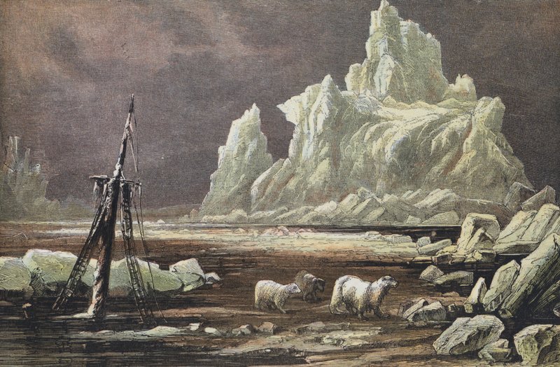 Cape Omman, Północna Syberia (kolorowy grawerunek) autorstwa English School
