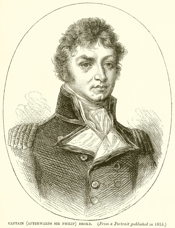 Kapitan (później Sir Philip) złamał autorstwa English School