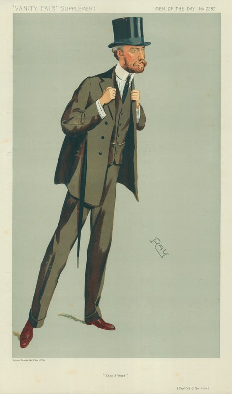 Kapitan G S C Swinton, Wschód i Zachód, 24 lipca 1912, komiks Vanity Fair autorstwa English School