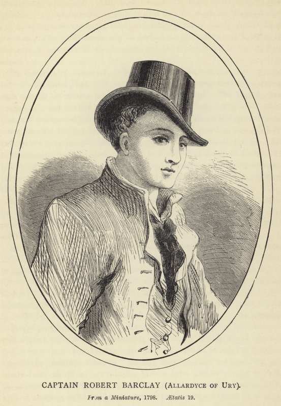 Kapitan Robert Barclay, Allardyce z Ury, Z miniatury, 1798, Aetatis 19 autorstwa English School