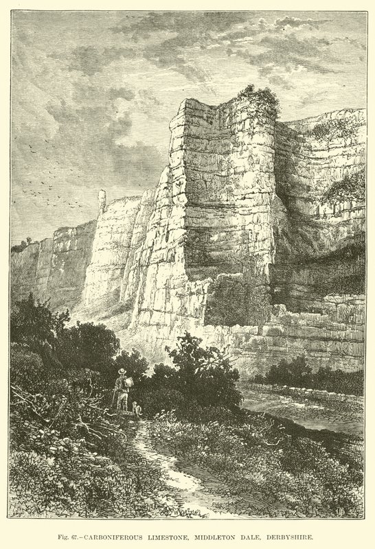 Wapień karboński, Middleton Dale, Derbyshire autorstwa English School