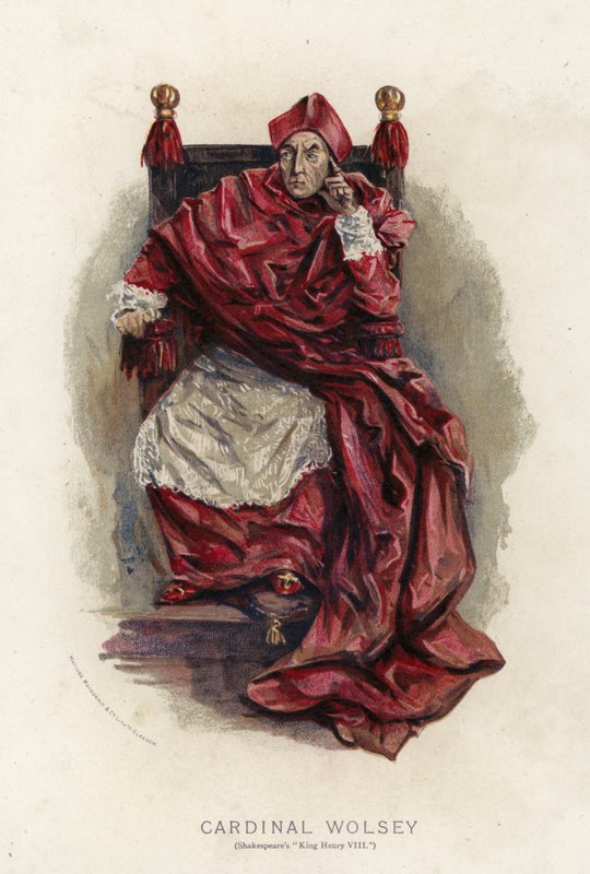 Kardynał Wolsey, od króla Szekspira Henryka VIII autorstwa English School