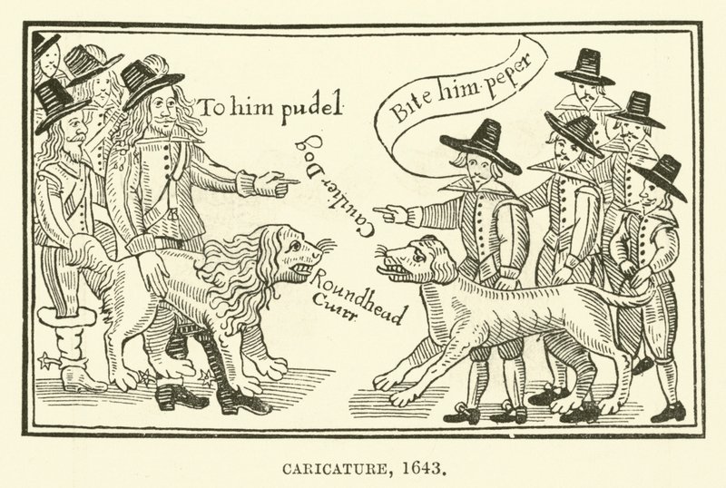 Karykatura, 1643 autorstwa English School
