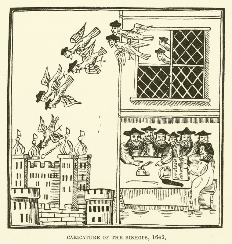 Karykatura biskupów, 1642 autorstwa English School