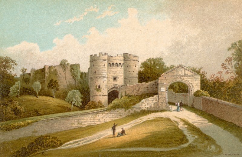 Zamek Carisbrooke — wyspa Wight autorstwa English School