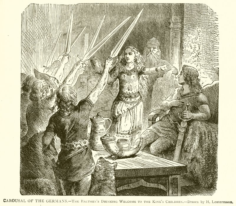 Karuzela Niemców.--Picie Balthenów Witamy w Kings Children autorstwa English School