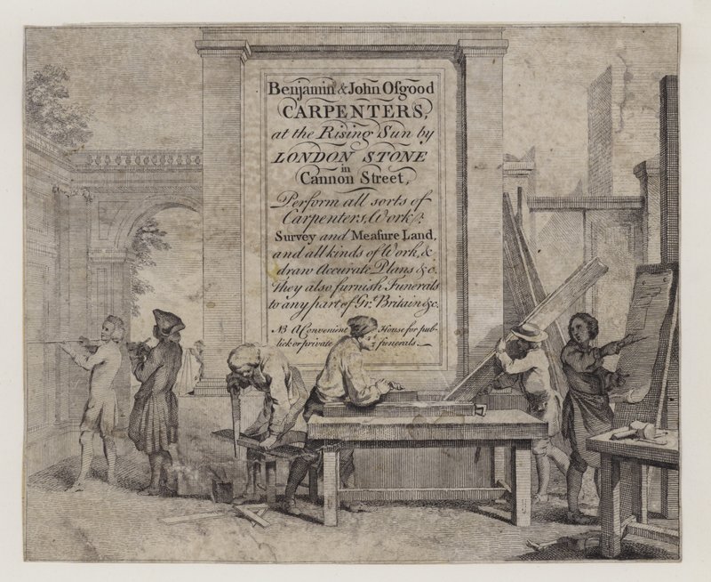 Carpenters, Benjamin i John Osgood, karta handlowa autorstwa English School