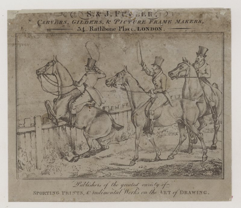 Carvers and Gilders, S i J Fuller, karta handlowa autorstwa English School