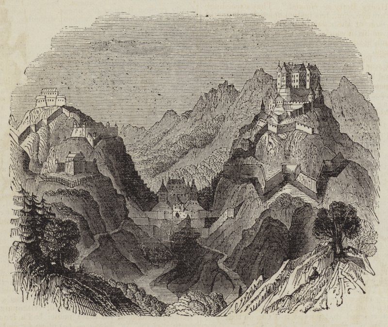 Zamek Erenburg (rycina) autorstwa English School