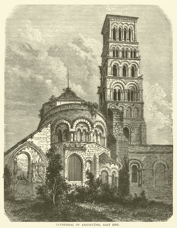 Katedra w Angouleme, wschodni kraniec (rycina) autorstwa English School
