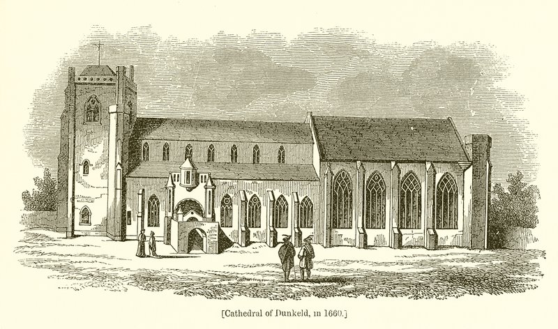 Katedra w Dunkeld, w 1660 r autorstwa English School