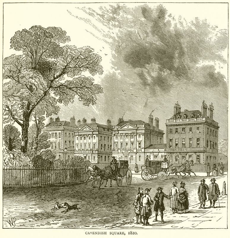 Plac Cavendisha, 1820 autorstwa English School