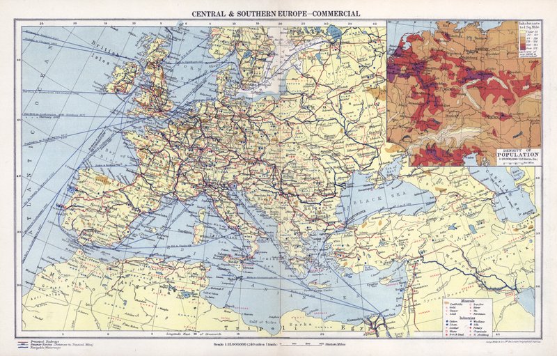 Europa Środkowa i Południowa, reklama (druk kolorowy) autorstwa English School