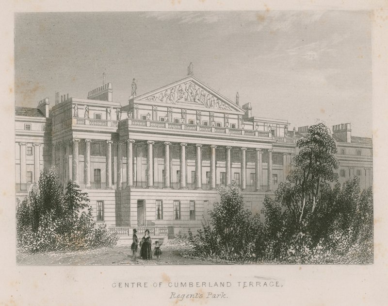 Centrum Cumberland Terrace, Regents Park, Londyn autorstwa English School