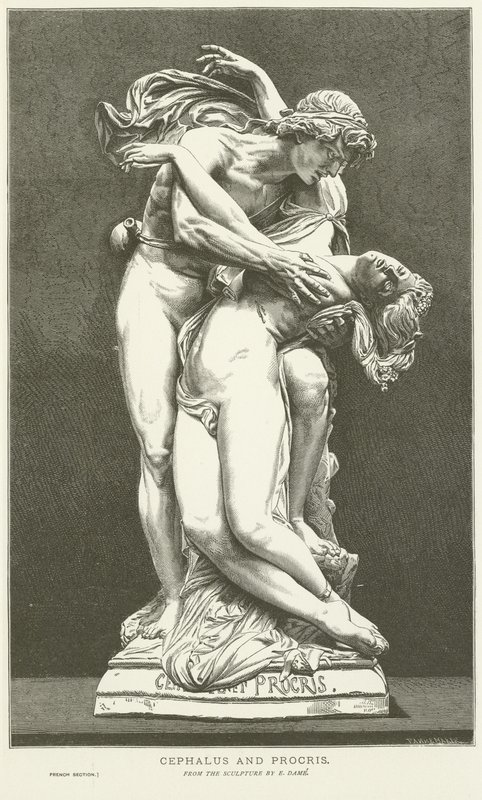 Cephalus i Procris autorstwa English School