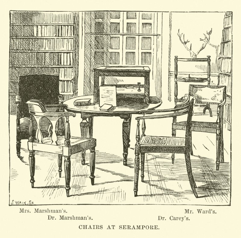 Krzesła w Serampore autorstwa English School