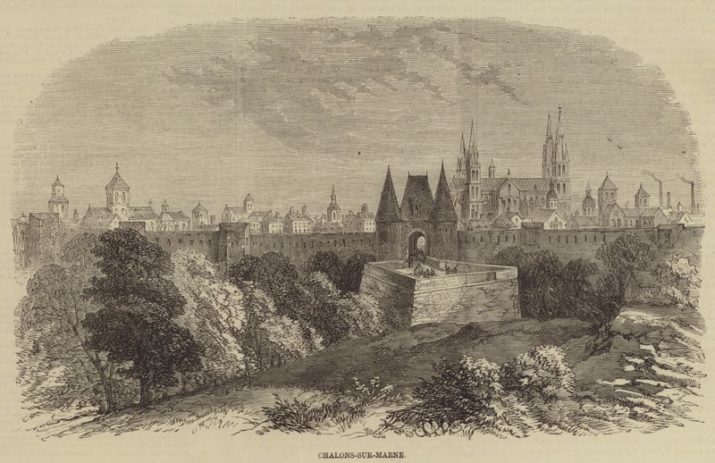 Chalons-sur-Marne (grawerowanie) autorstwa English School