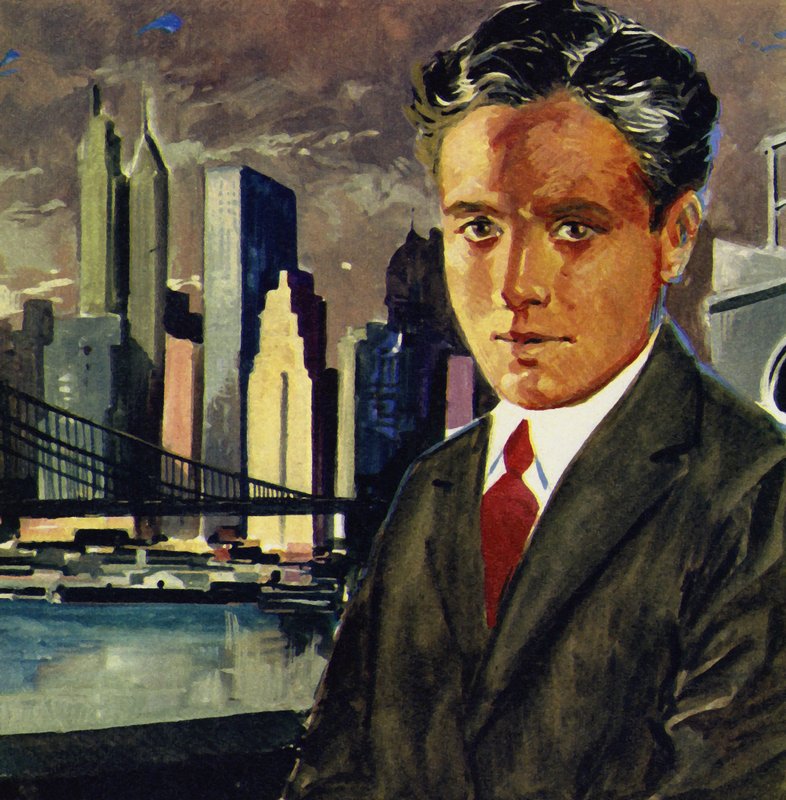 Chaplin wyjechał do Nowego Jorku jako członek trupy muzycznej Fred Karnos autorstwa English School