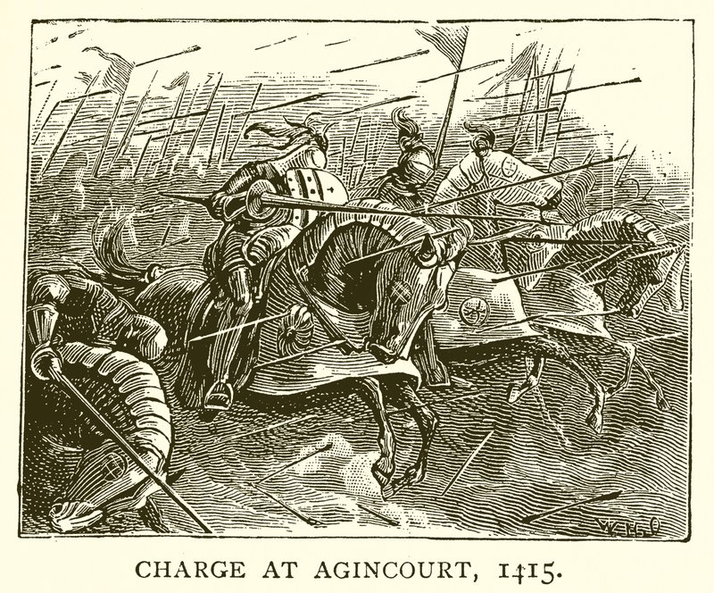 Opłata w Agincourt, 1415 autorstwa English School
