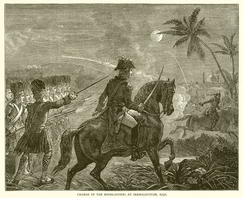 Szarża górali pod Seringapatam, 1792 autorstwa English School
