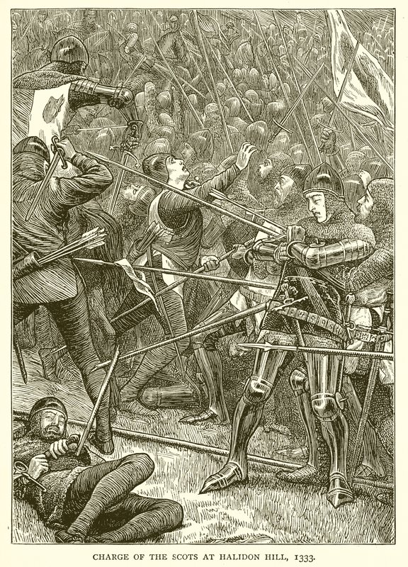 Szarża Szkotów na Halidon Hill, 1333 autorstwa English School