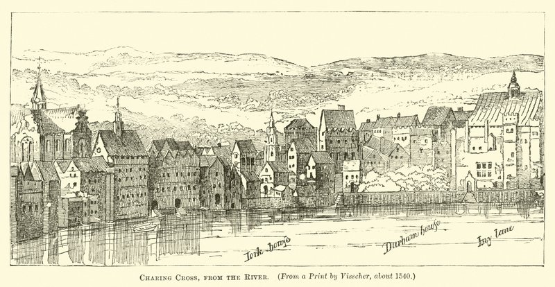 Charing Cross, z rzeki autorstwa English School