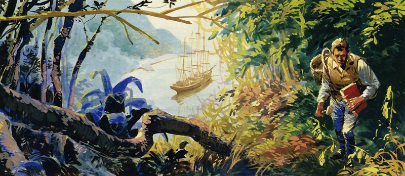 Charles Darwin był na pokładzie HMS Beagle, gdy leciał badać wybrzeże Ameryki Południowej autorstwa English School