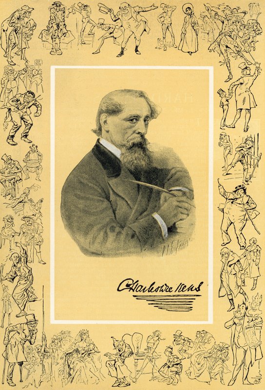 Charles Dickens i stwory z jego wyobraźni autorstwa English School
