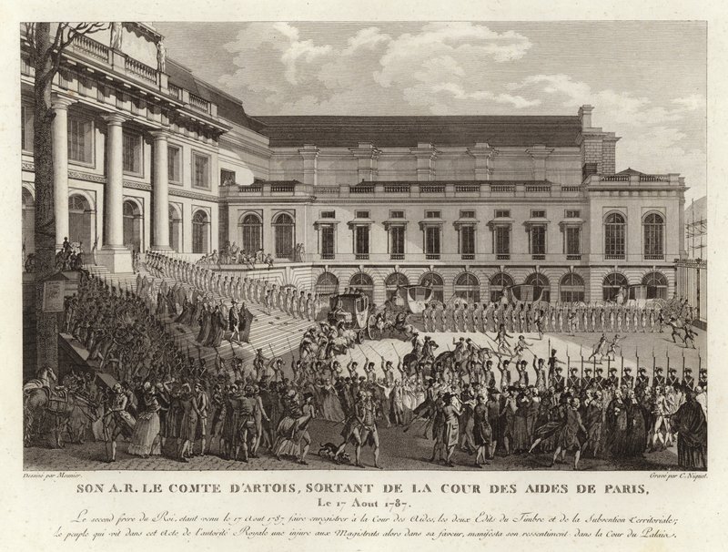 Charles Philippe dArtois z La Cour des Aides w Paryżu autorstwa English School