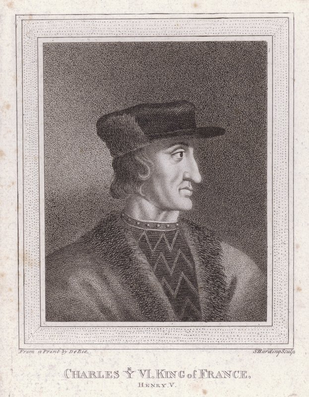 Karol VI, król Francji (grafika) autorstwa English School