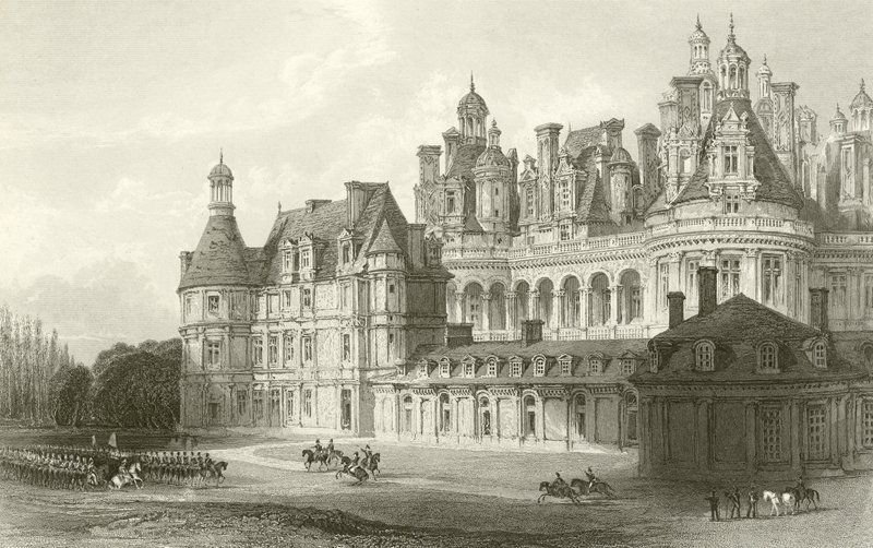 Zamek Chambord, Loir et Cher autorstwa English School