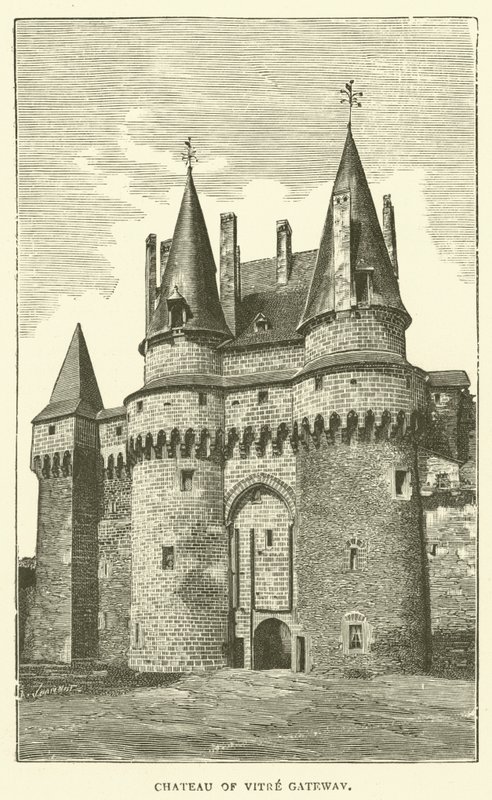 Zamek Vitre Gateway (rycina) autorstwa English School