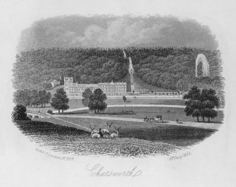 Chatsworth (grawerowanie) autorstwa English School