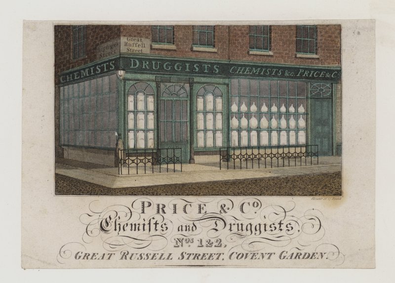 Chemicy i aptekarze, Price & Co, karta handlowa autorstwa English School